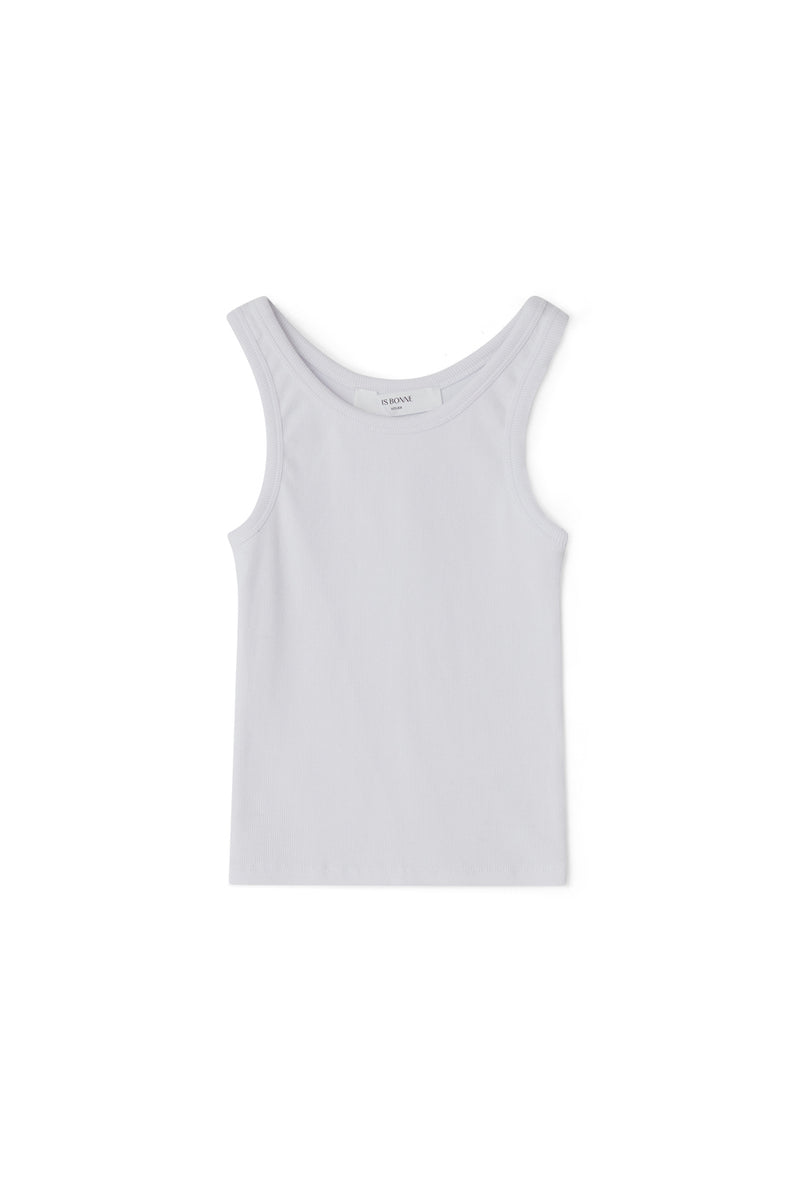 The Ribbed Tank Top White